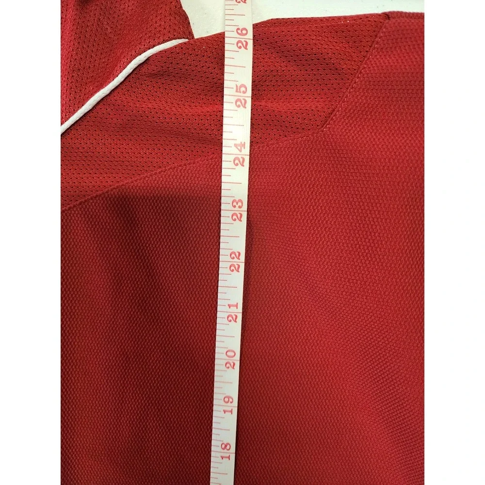 Adidas Mens 2XL Red Polo Western & Southern Masters Tennis Logo Short Sleeve